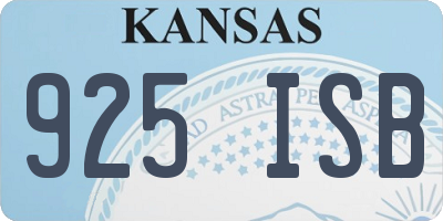 KS license plate 925ISB