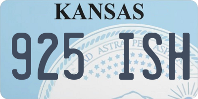 KS license plate 925ISH