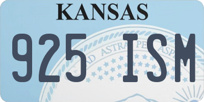KS license plate 925ISM