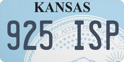 KS license plate 925ISP