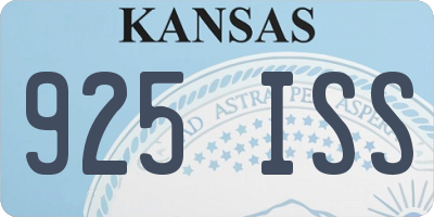 KS license plate 925ISS