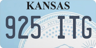KS license plate 925ITG
