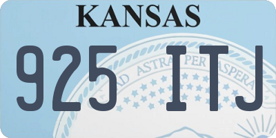 KS license plate 925ITJ