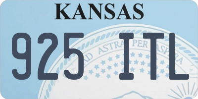 KS license plate 925ITL