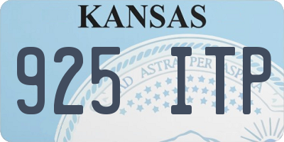 KS license plate 925ITP