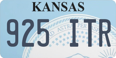 KS license plate 925ITR