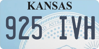 KS license plate 925IVH