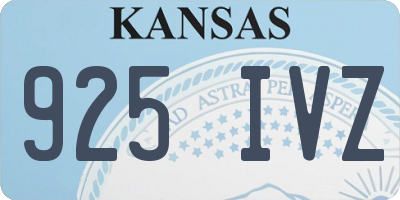 KS license plate 925IVZ