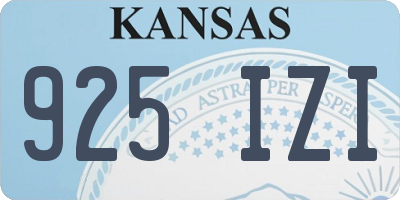 KS license plate 925IZI