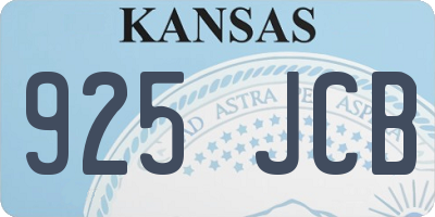 KS license plate 925JCB