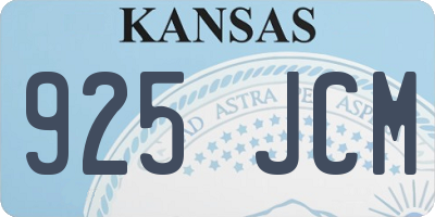 KS license plate 925JCM