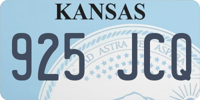KS license plate 925JCQ