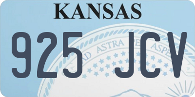 KS license plate 925JCV