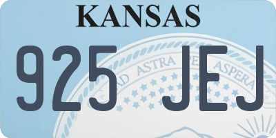 KS license plate 925JEJ