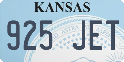 KS license plate 925JET