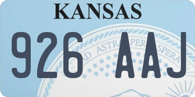 KS license plate 926AAJ