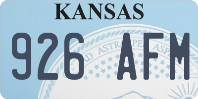 KS license plate 926AFM