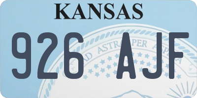 KS license plate 926AJF