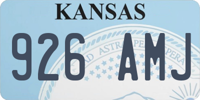 KS license plate 926AMJ
