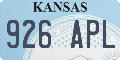 KS license plate 926APL
