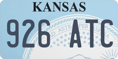 KS license plate 926ATC