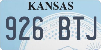KS license plate 926BTJ