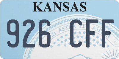KS license plate 926CFF