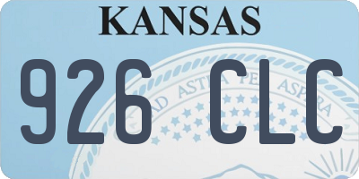 KS license plate 926CLC