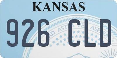 KS license plate 926CLD