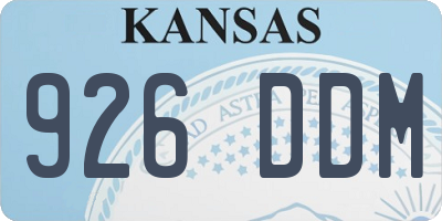 KS license plate 926DDM
