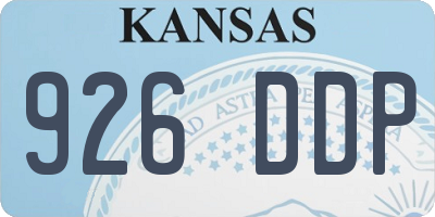 KS license plate 926DDP