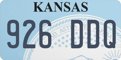 KS license plate 926DDQ
