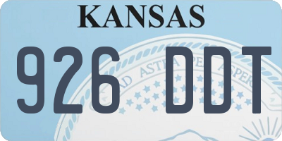 KS license plate 926DDT