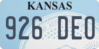 KS license plate 926DEO