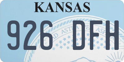 KS license plate 926DFH