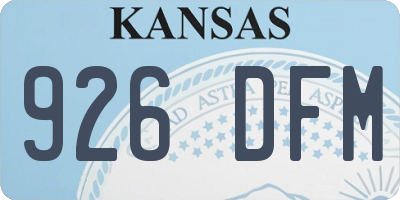 KS license plate 926DFM