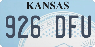 KS license plate 926DFU