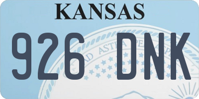 KS license plate 926DNK