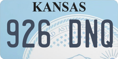 KS license plate 926DNQ