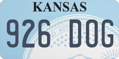KS license plate 926DOG