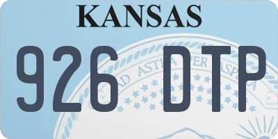 KS license plate 926DTP