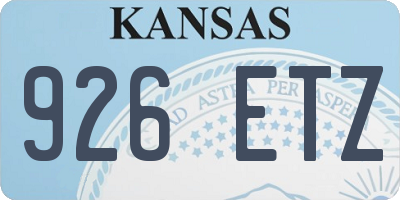 KS license plate 926ETZ