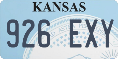 KS license plate 926EXY