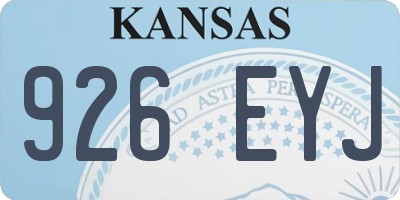 KS license plate 926EYJ