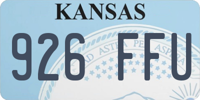 KS license plate 926FFU
