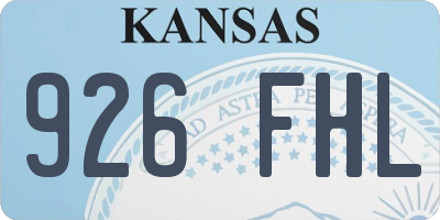 KS license plate 926FHL
