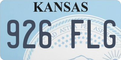 KS license plate 926FLG