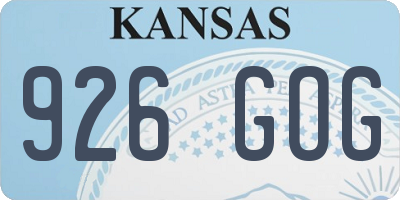 KS license plate 926GOG