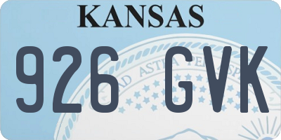 KS license plate 926GVK