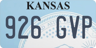 KS license plate 926GVP